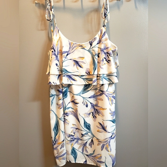 Rokoko Double Ruffle Flowy Romantic Floral Dress, Medium - Picture 1 of 6